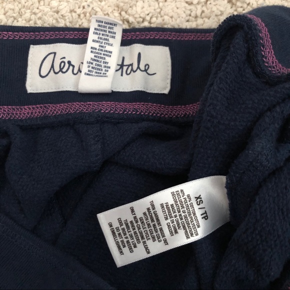 Aeropostale Logo Navy Sweat Shorts Size XS - Picture 5 of 5